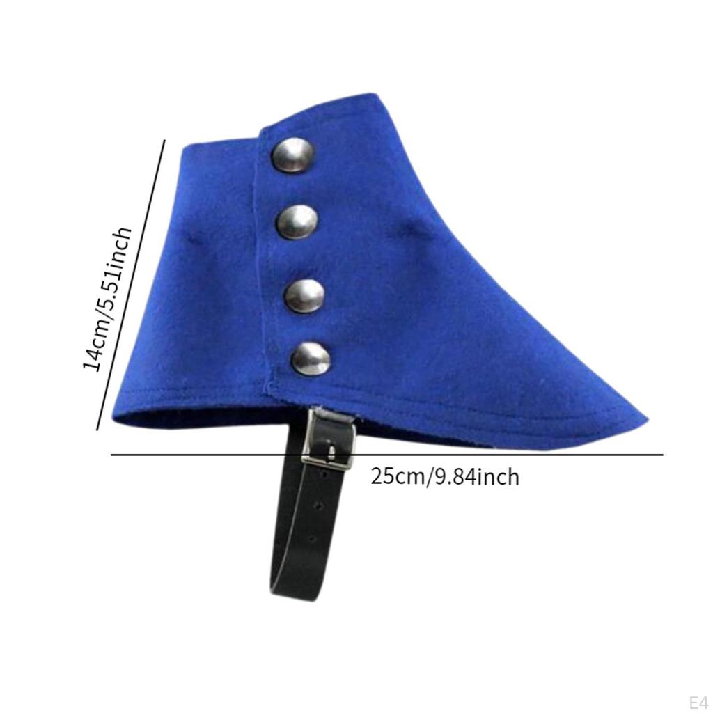Medieval Pirate Boot Covers Adjustable Fancy Dress Footwear Cover