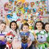 FCXZI Персонаж Щенячий патруль День рождения Детская вечеринка по случаю дня рождения С днем рождения День рождения Подвесная повязка на голову Украшения для дня рождения на 1-й и 2-й дни рождения