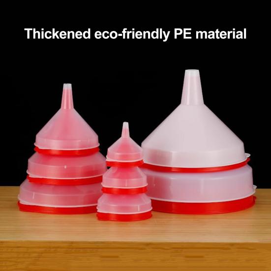 Набор пластиковых воронок пищевого класса с широким горлом для переливания жидкостей, масла, вина
