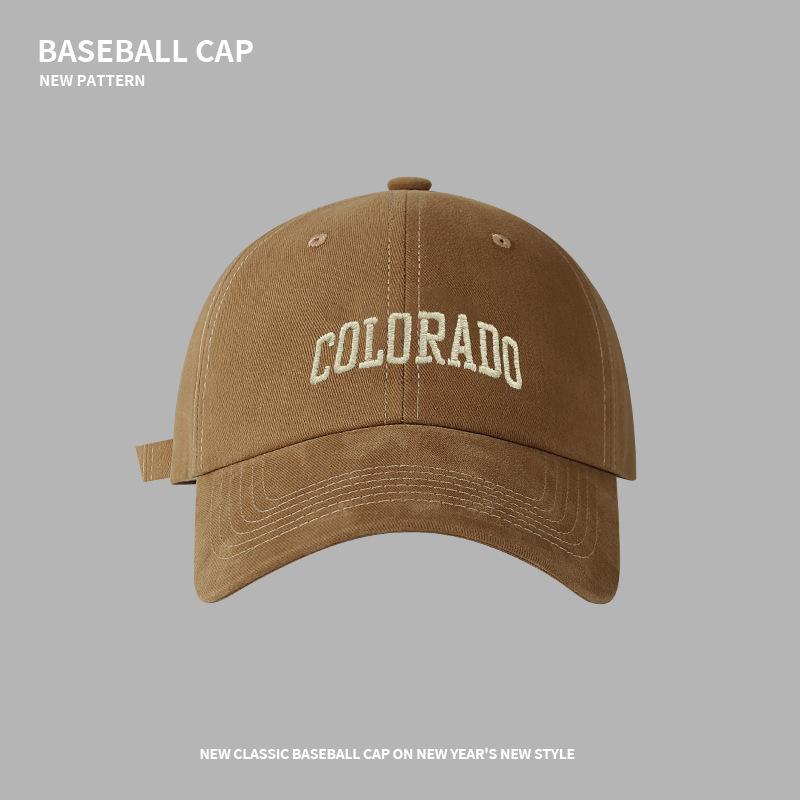 Peaked Cap Children's Embroidery Letters Wide Brim Sunscreen Visor Spring and Autumn Versatile Deep Top Baseball Cap Men