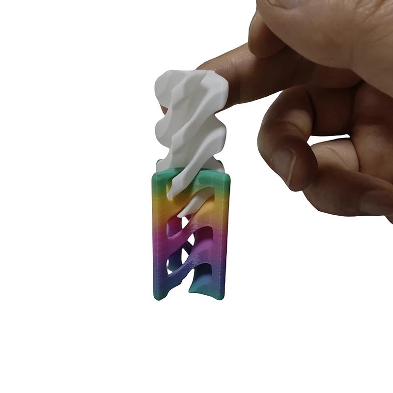 1 шт. спиральная конусная декомпрессионная игрушка 3D-печатная пирамида невозможная проходная скульптура квадратный столб спиральный винт игрушки-фиджет