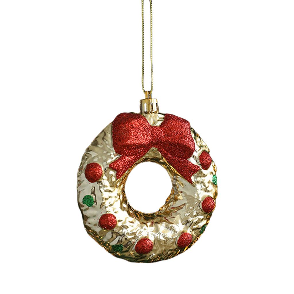 Украшение для рождественской елки Мерцающее ABS Украшение для подвешивания на елку для двери, каминной полки, венка Зимнее праздничное украшение для вечеринки