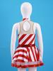 Платье-купальник принцессы-пачки для девочек, полосатый костюм для рождественской вечеринки, костюм для фигурного катания на коньках