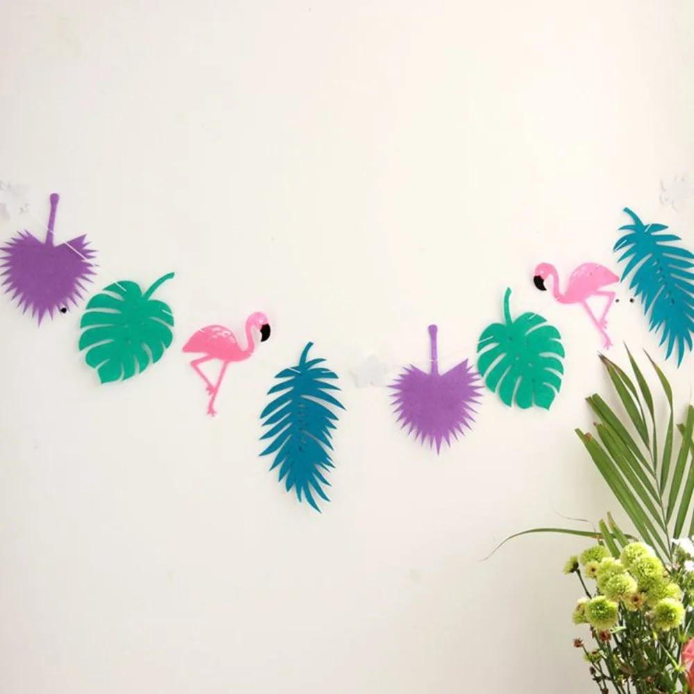 Гавайский тропический фламинго ананас летняя вечеринка декор баннер гирлянда флаги с днем рождения украшение