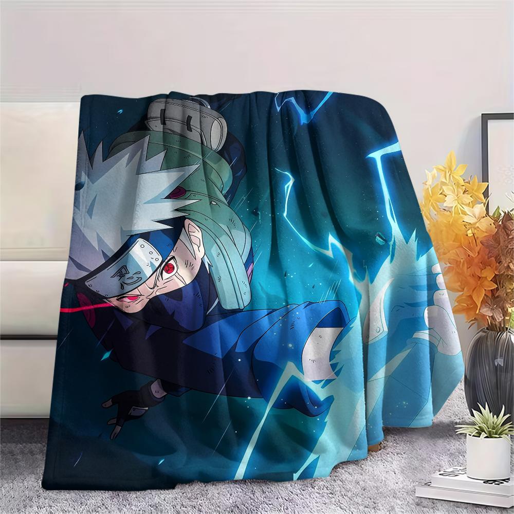 Kakashi Hatake Anime pattern Flannel Blanket, High quality Comfortable for All Seasons, Home Decor, Warmth and Comfort, Perfect for Gifts.