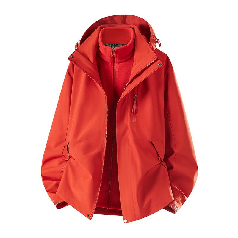 3-in-1 Detachable Waterproof Windproof Fleece Lined Outdoor Jacket Men Women Winter Fall Hiking Camping Skiing