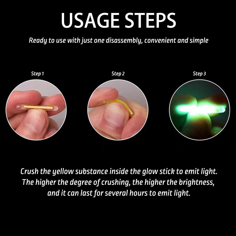 Fishing Float Light Stick Fireflies Fluorescent Light Glowing Float Rod Lights Glow Stick Fishing Accessories 100/500/1000pcs