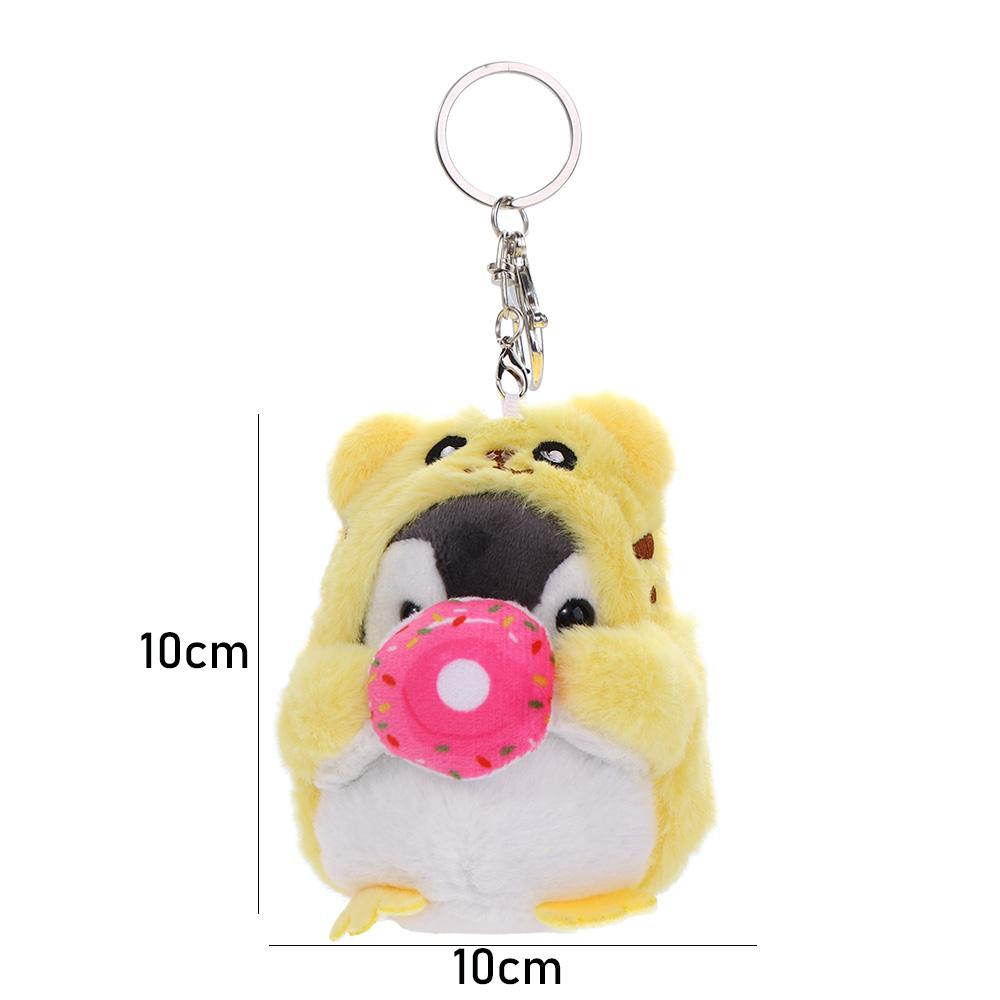 Donut Stuffed Pendant Penguin Pendant Plush Key Chain Korean Style Key Buckle Women Key Holder