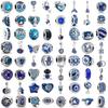 Новые медь Blue Collection Сова Дельфин Звездное Небо Мелкие Бусины-Подвески Совместимы С Оригинальными Подвесками Браслетами Для Женщин Сделай Сам