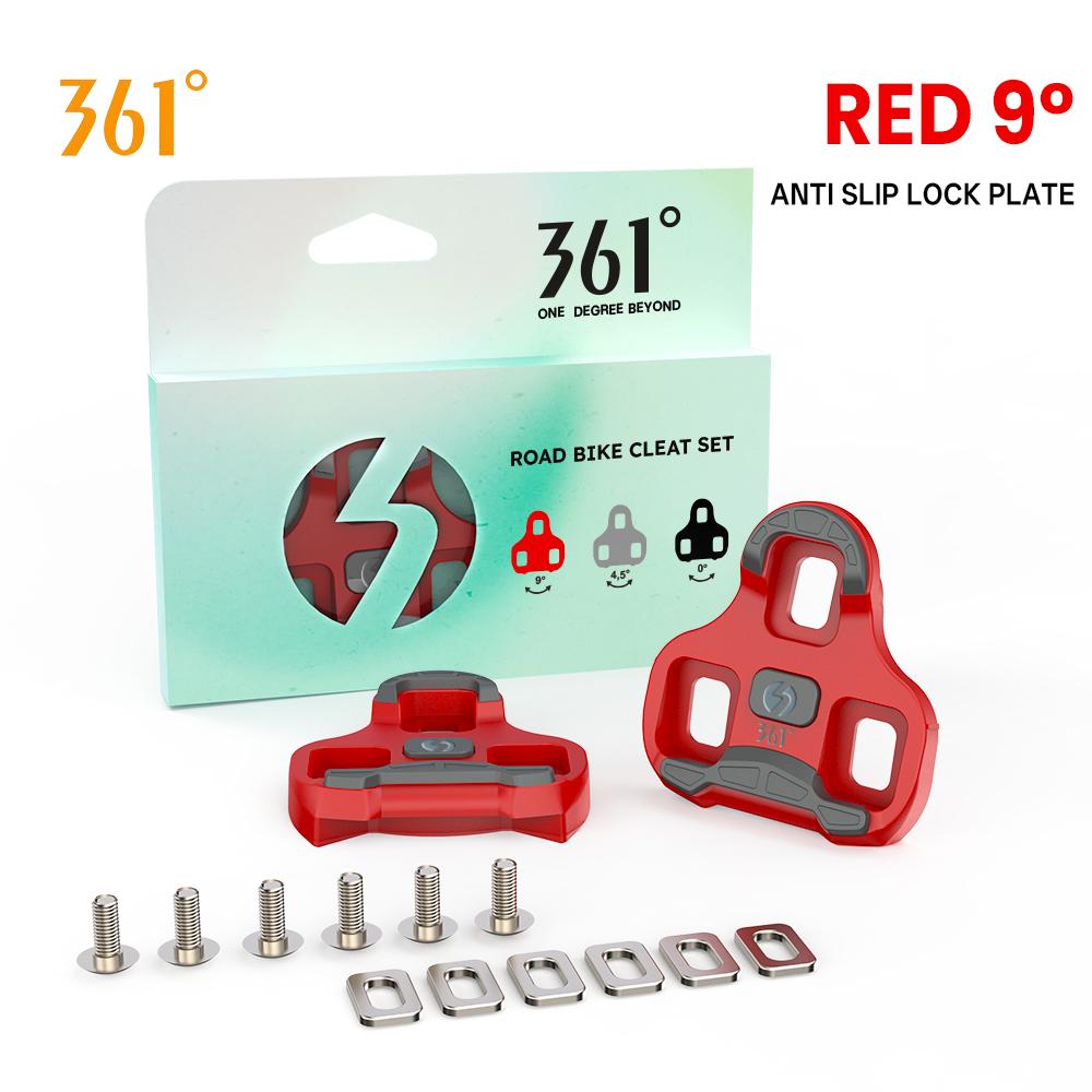361 Degrees Bike Cleats for LOOK KEO Road Bicycle Pedal Plate Wear-resistant Anti Slip Gravel Racing Cycling Shoes Pedal Cleat 6