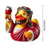 Jesus Duck, Creative Resin Statue Jesus Duck Miniature Animals Multifunctional Christian Decoration Outdoor Animal Decor