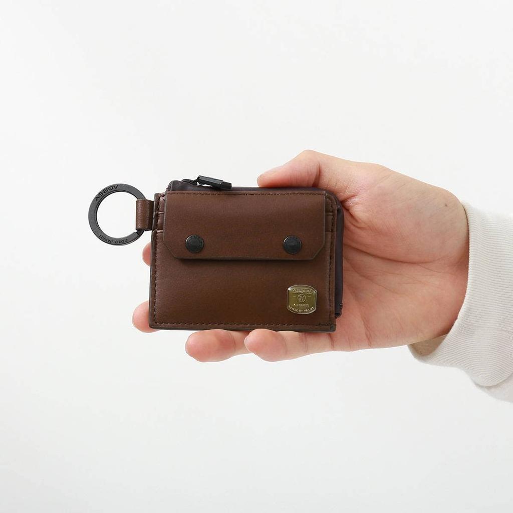 Чехол для монет HABIT SHOULDER SERIES ВОДОНЕПРОНИЦАЕМЫЙ JES LEATHER COIN CASE Чехол для монет CHOCO Chocolate [Assobu]