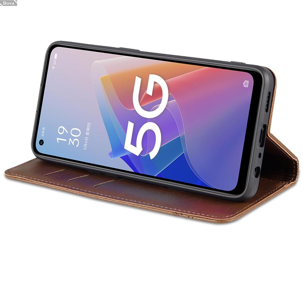 Чехол из искусственной кожи с магнитной адсорбцией для OPPO Reno8 lite / Reno 7 8 lite Reno7 lite Flip Cover Protective Case Fundas Coque