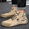 Autumn and Winter New Men's Sports Leisure Shoes Men's Fashion Shoes Mid-Top Men's Shoes Ankle Boots Stylish Sneaker