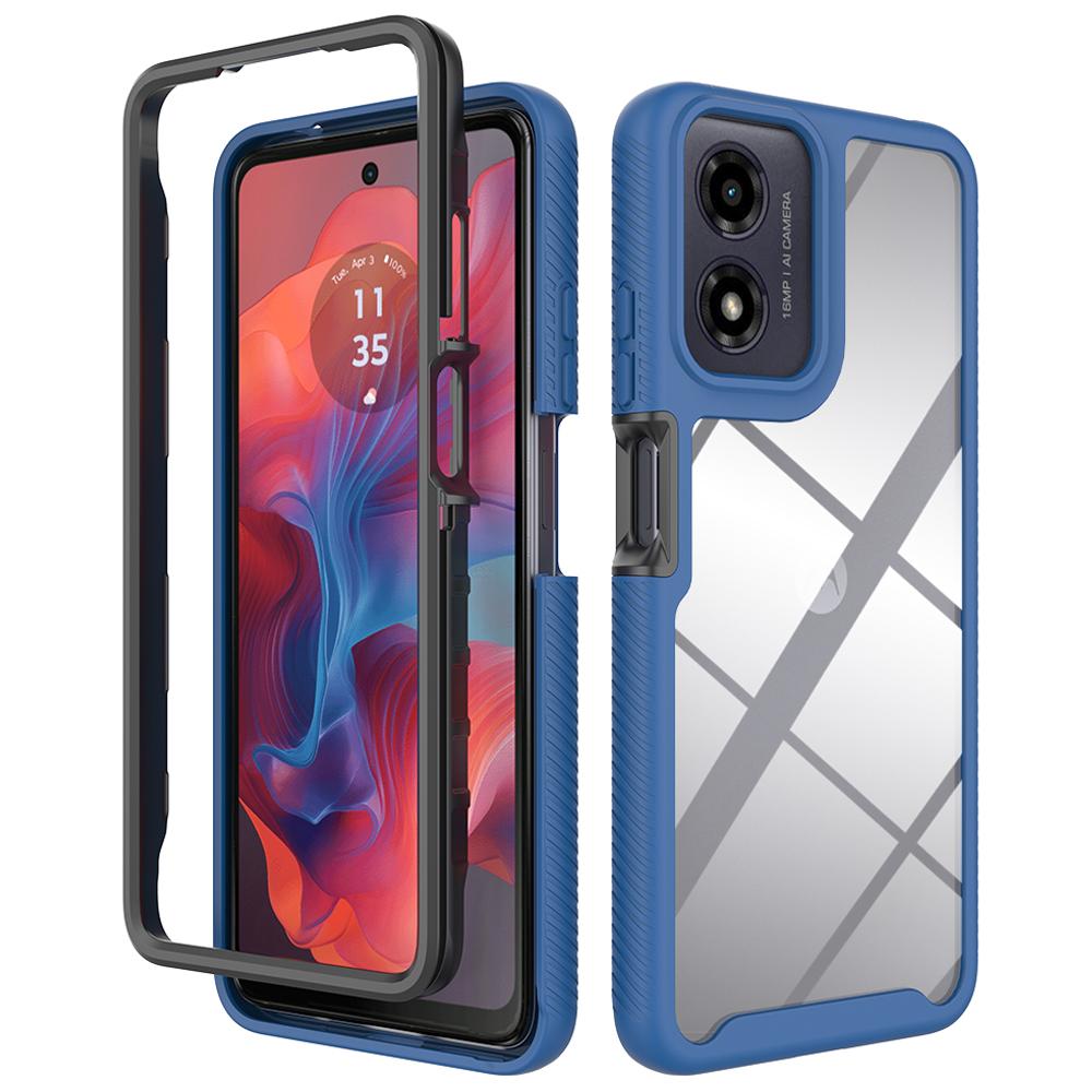 Чехол для Motorola Moto E14 4G/G24 4G/G04 4G/G04s 4G, противоударный, 2-в-1, из ПК+ТПУ, чехол для телефона