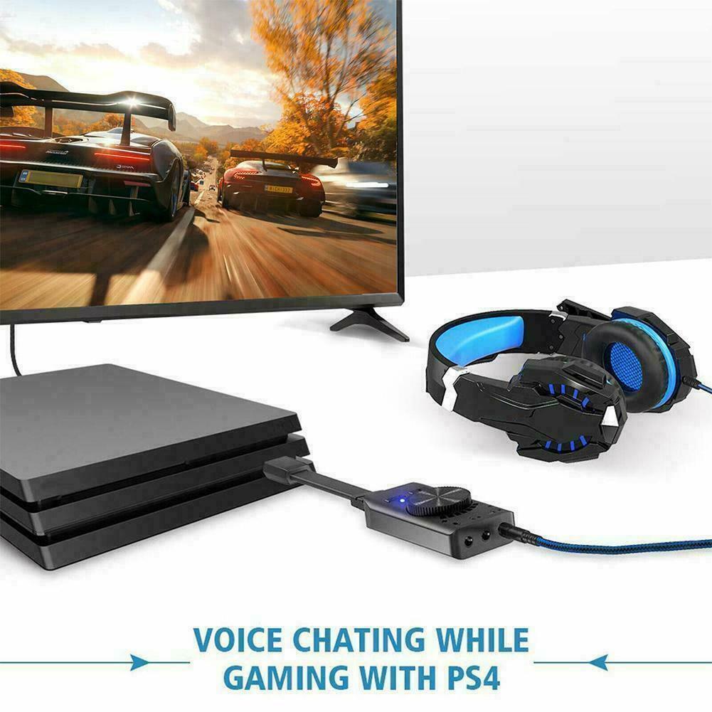 Виртуальный 7,1-канальный USB-адаптер звуковой карты, подходит для 3,5-мм гарнитуры, наушников, ПК, ноутбука, настольного компьютера, Windows Mac OS Linux, PS4, Plug & Play