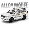 1/18 Scale Toyota Prado SUV Off-road Vehicle Alloy Scale Car Model Diecast Metal Sound and Light Collection Children Toy Car Vehicle Gift