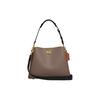 New Willow Cow Split Leather Portable Crossbody Bag Shoulder Bag Women's Brown/Black C2590-B4CBD