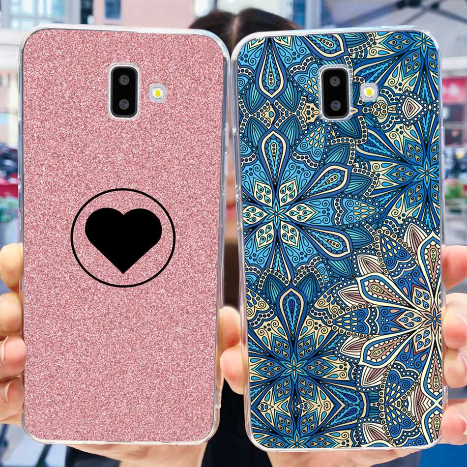 Чехол для Samsung Galaxy J6 Plus Samsung J6 2018 J 6 J6Plus J610F J600F Элегантная Печать Мягкий Силикон ТПУ Прозрачная Задняя Крышка Телефона