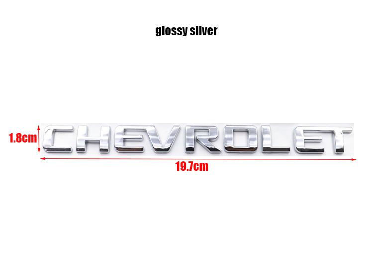 1pcs 3D Chevrolet ABS Car Rear Letter Rear Bumper tail door trunk sticker car rear Emblem sticker styling qj9 Accessories