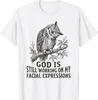 God Is Still Working On My Facial Expressions Funny Owl T-Shirt