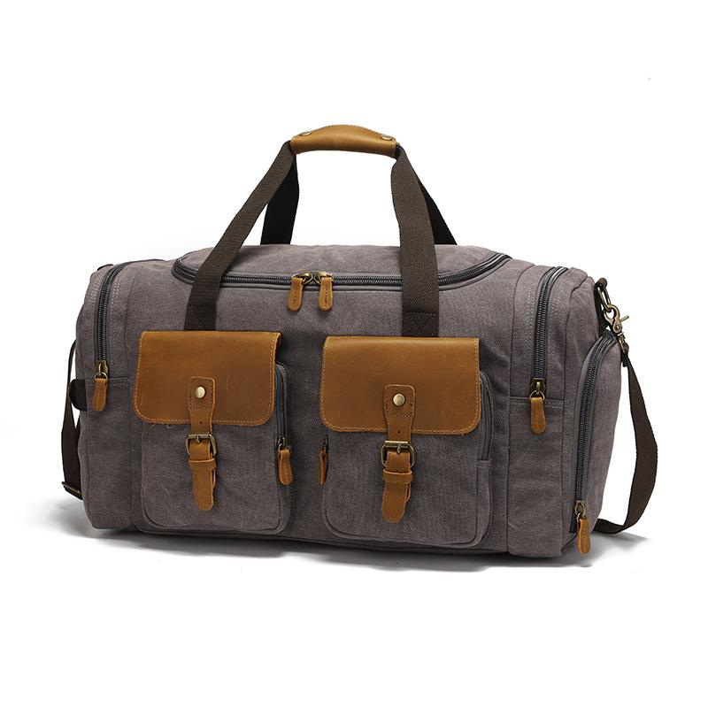 European and American Retro Travel Bags Canvas Leisure Handbags Travel Portable Bags Men's Shoulder Bag