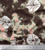 Brown Poly Crepe Fabric Bandhani Tie-Dye Printed Fabric 1 Yard 42 Inch