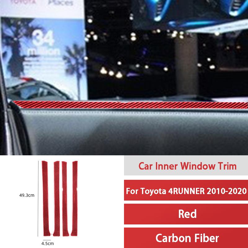 Автомобильная отделка из настоящего углеродного волокна красного цвета для Toyota 4RUNNER 2010- приборная консоль, панель переключения передач, украшение