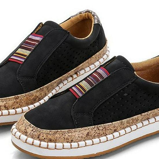 Женские мокасины большого размера на плоской подошве в тон - европейский и американский стиль, спортивная повседневная обувь без застежек на толстой подошве