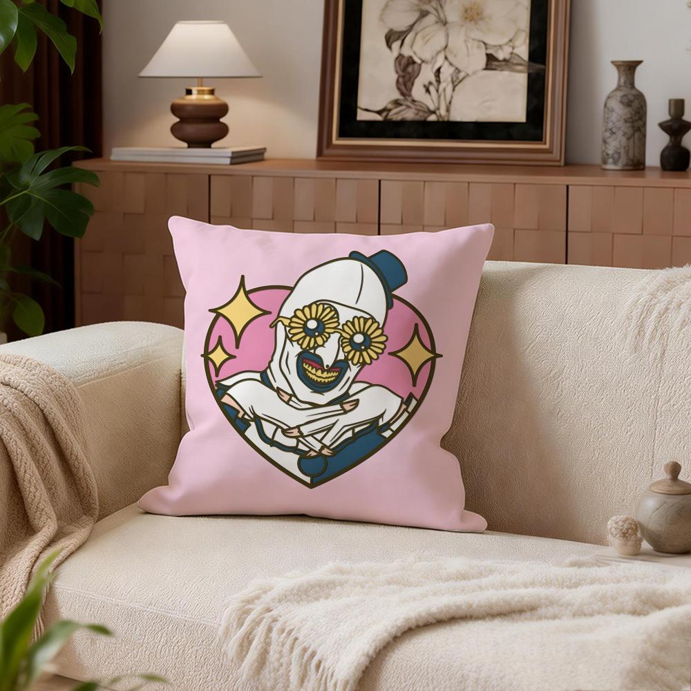 Horror Terrifier Cushion Cover Cushion Cover Set 4Pcs 50x50 45x45 40x40 Pillowcase Decorative Sofa Home Decor