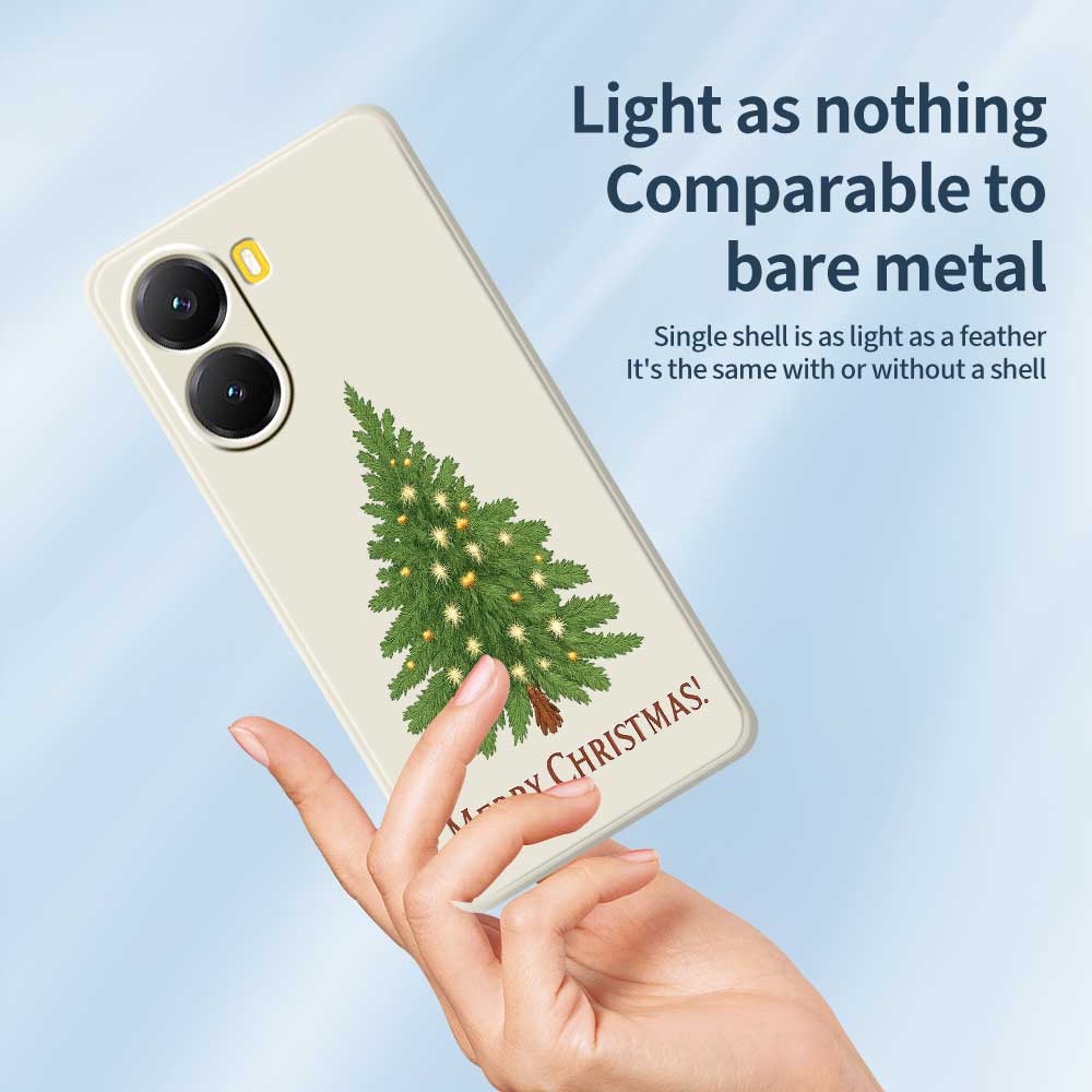 For Xiaomi Redmi Turbo 4 5G/Poco X7 Pro 5G Case Christmas Tree Pattern Printing Straight Edge TPU Phone Back Cover