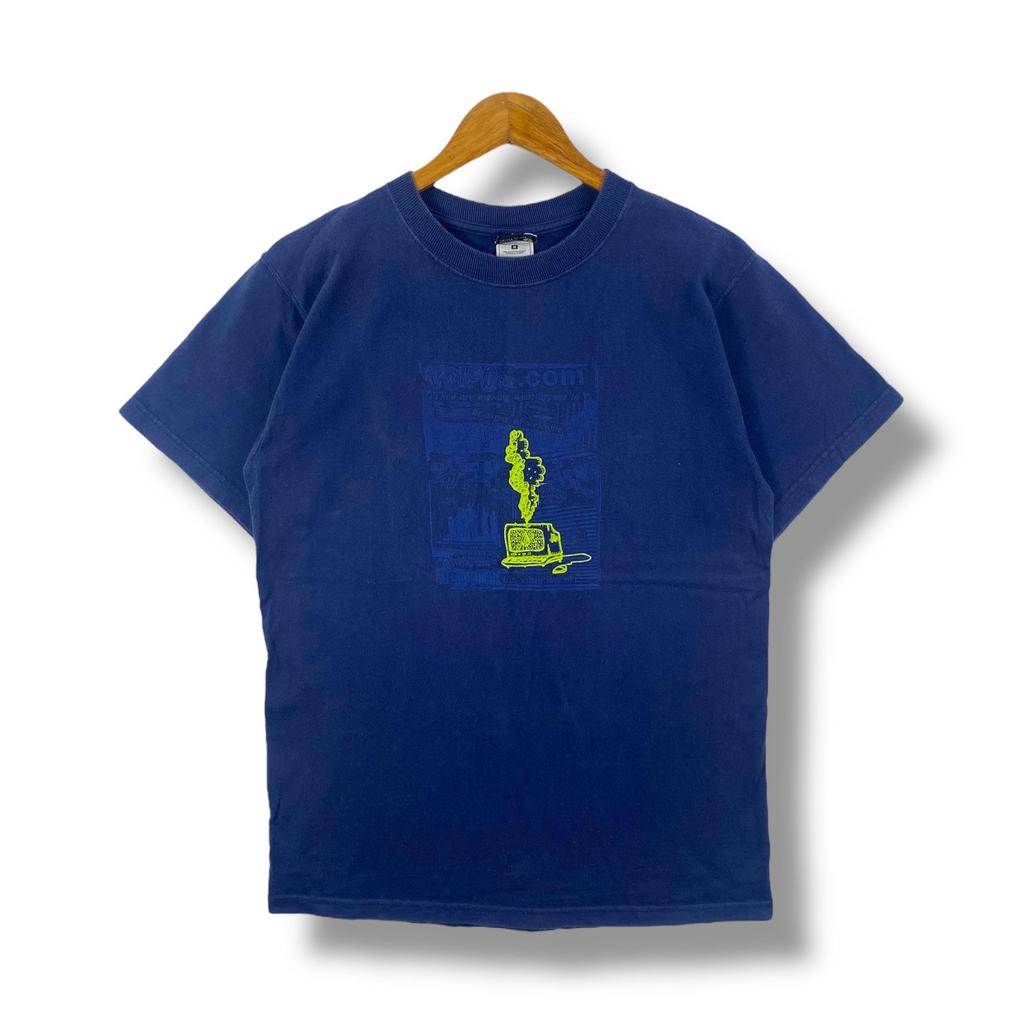 Vintage 90's VOLCOM Computer Breakdown Graphic Tee Shirt Medium Size