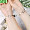 2pcs Magnet Couple Bracelet Handcuffs Braclet Adjustable Matching Lovers Braslet Valentine 'S Day Present Pair Brazalete