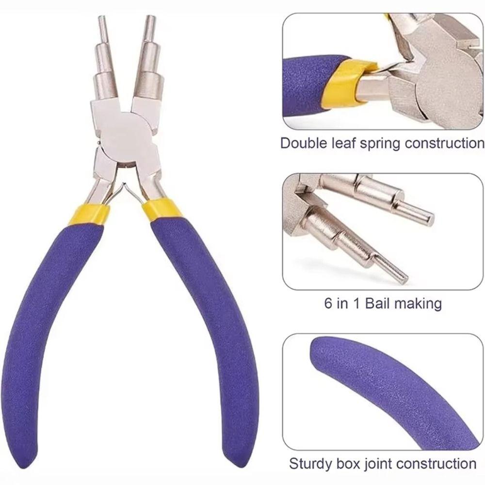 Coil Winding Tool Jewelry Pliers Rustproof Bail Making Pliers Bendable Copper Wire