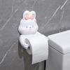 Мультяшный настенный держатель для туалетной бумаги, пластиковый материал, самоклеящаяся установка, не требует сверления