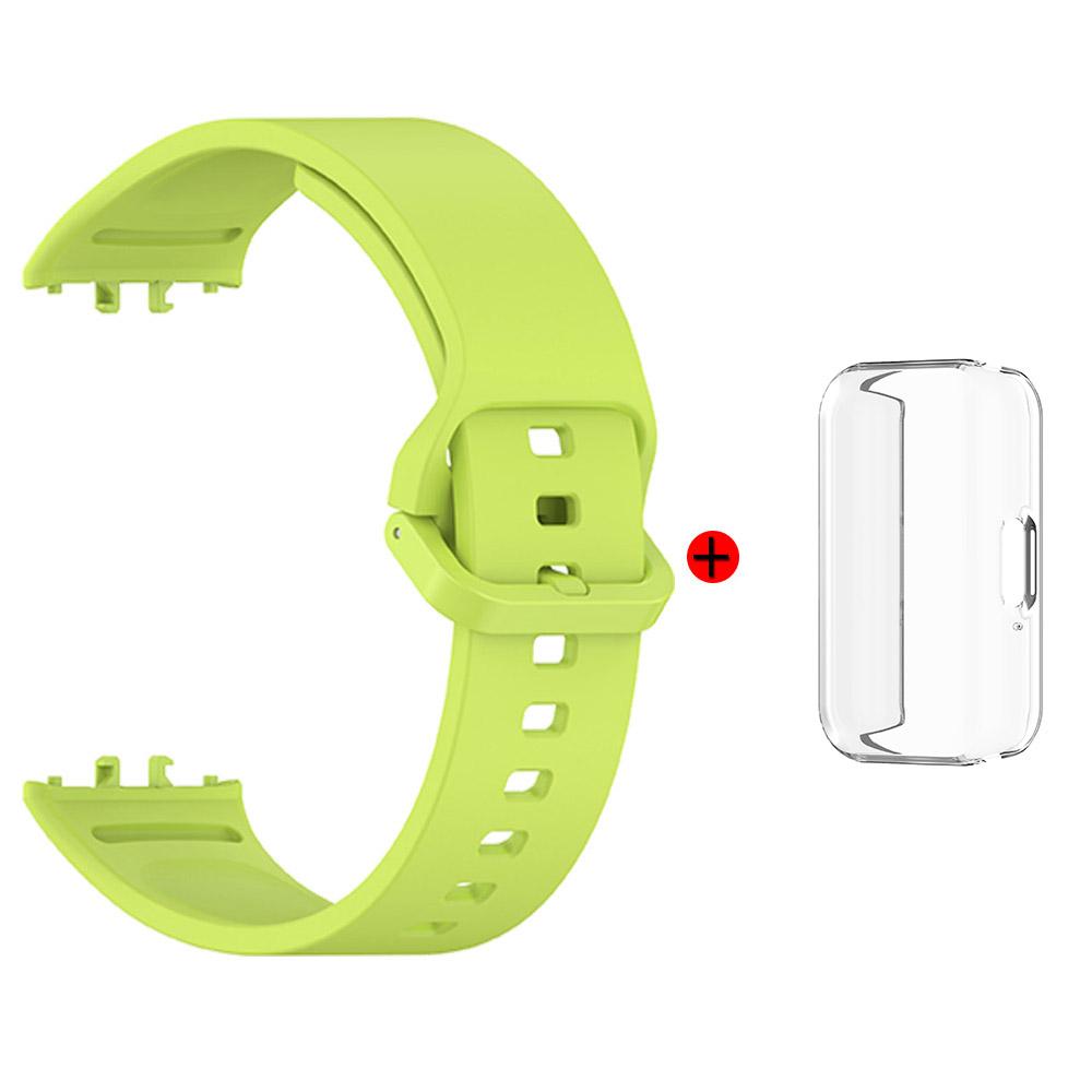 Silicone Strap For Samsung Fit 3 SM-R390 Watchband With Transparent Case Single Color Adjustable Wristband Accessories