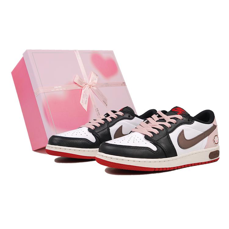 Jordan Air Jordan 1 RISK Низкие Винтажные Баскетбольные Кроссовки GS Розово-Коричневые CZ0858-106(Team27-S-BOX)