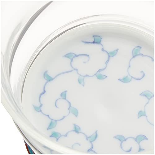 Arita Ware Roman Glass On the Rocks (Gift Boxed) Deep Red Arabesque