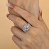 Huitan Модные Свадебные Кольца Женские Роскошные Блестящие Циркониевые Аксессуары для Пальцев Великолепные Ювелирные Изделия для Предложения для Помолвки