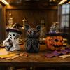 Маленькие статуэтки на Хэллоуин для полок, смоляная фигурка, жуткий скелет, тыква, призрак, домашний декор, многоуровневый поднос, столешница, полка, для помещений, кухня