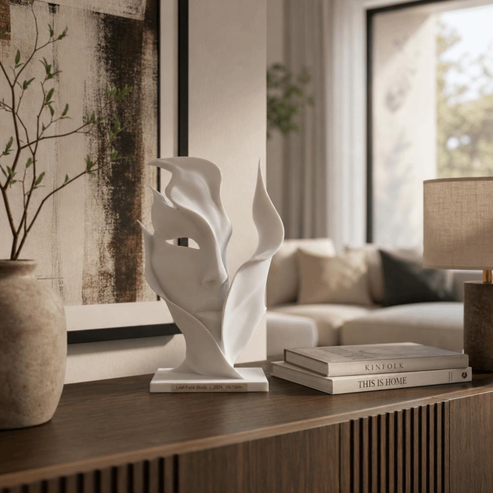 Statue Half Face Sculpture Artistic Sense Facial Ornaments Gift Art Ornaments Bedroom