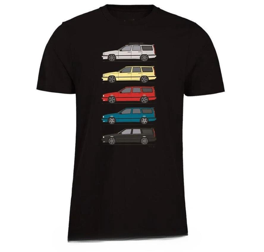 2026 Summer Unisexs Sedan Printed Round Neck Tshirt Vintage Classic 100 Pure Cotton Soft Breathable Neutral Short Sleeved Shirt