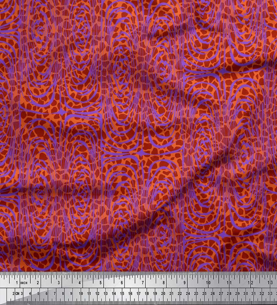 Soimoi Синяя японская креп-сатиновая ткань с принтом из кожи зебры и леопарда 1 метр 42 дюйма