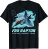 F-22 Raptor Fighter Jet Military Airplane Pilot Veteran Day T-Shirt Tops Tee
