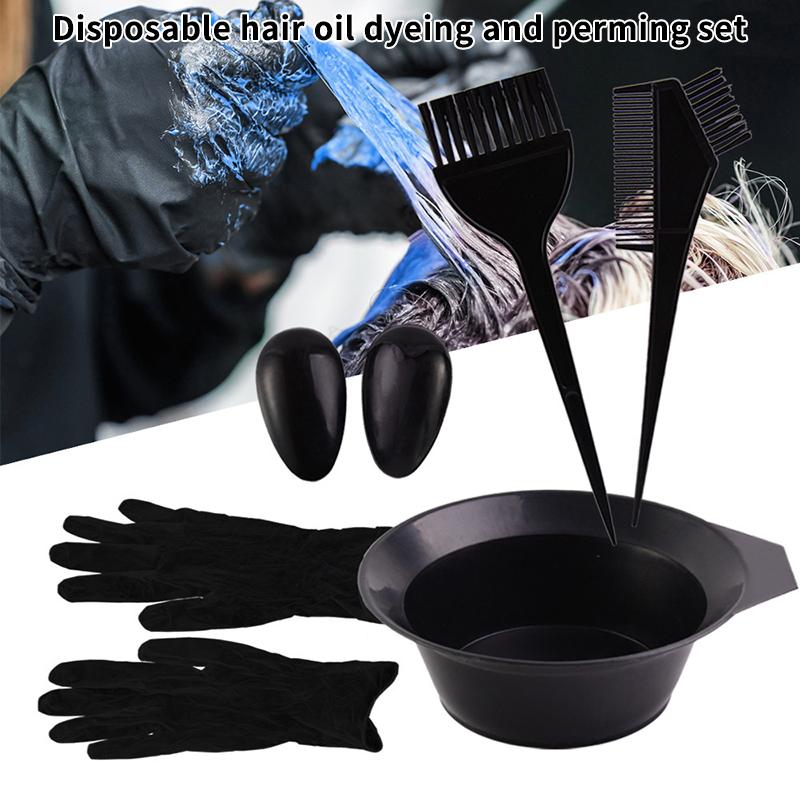 5/7/9Pcs Hair Coloring Kits Home Salon Hair Dyeing Comb Hair Bowl Coloring Brush Cream Earcap Clips Cape Hair Styling Tool