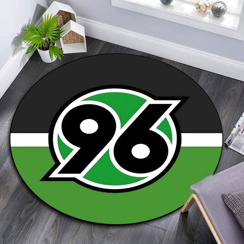Hannover 96 pattern round rug,Carpet Rug for Living Room Bedroom Playroom ,Non-slip Floor Mat,Holiday Gifts and Birthday Gifts.