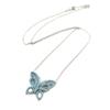 [P1925] - Серебряное колье 'Papillon Lumière', серебро с бирюзой (родиевое покрытие)