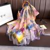 Elegant Women Hijab Shawls Luxury Wraps Long Thin Silk Scarf  Autumn