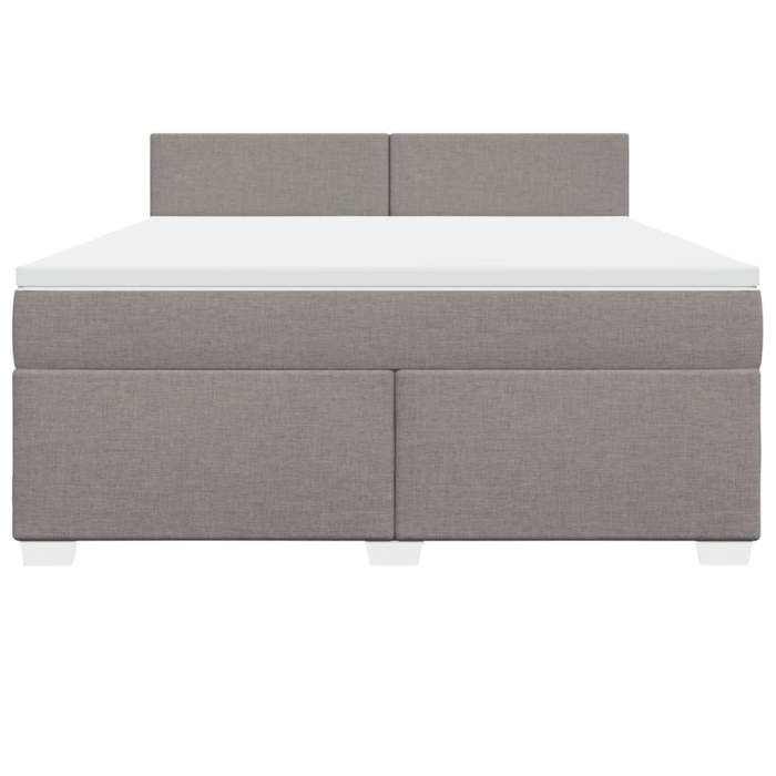 Maison Exclusive - Sommier à lattes de lit avec matelas Taupe 180x200 cm Tissu