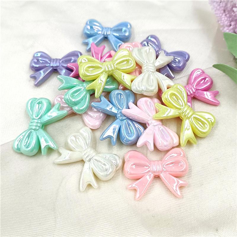 Acrylic 10pcs for Bracelet Necklace Making Materials Bowknot Handmade Beads Mixing Candy Color DIY Jewelry Accessories Pendants Flower Cat Paw